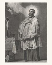 Saint Francis Xavier, 8x10 Catholic fine art engraving print Jesuit picture