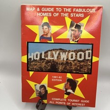1981-1982 Hollywood Map & Guide To The Fabulous Homes of the Stars Tourist Guide picture