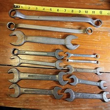 12 Vintage Barcalo Buffalo USA Wrenches Open End Double Box End Combination picture