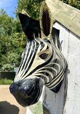 G.W. “Herbie” Marshall Jacmel Haiti Papier Mache Zebra Carnival Mask Folk Art picture