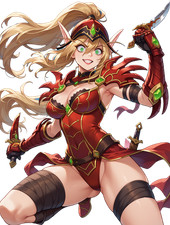 Valeera Sanguinar holding dagger Vinyl Car Decal Sticker 7