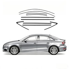 Stainless Steel Window Trim Chrome Delete for Audi A3 S3 Sedan 2014-2020 picture
