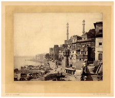 India, Benares, Vintage Print, Albumen Print 23.5x27.5 Circa 1880 < picture