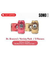 Dr. Brown's Mix 6 Diet Black Cherry/ 6 Diet Cream Soda, 12 fl oz(Pack of 12) picture