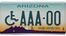 *SAMPLE SALE*  Arizona HANDICAPPED Sample License Plate picture