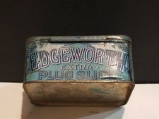 VINTAGE EDGEWORTH EXTRA PLUG SLICE PIPE TOBACCO TIN HINGED RICHMOND VIRGINIA picture