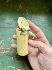 Antique 1800s Handmade Bone Snuff Box Sailor/POW Made? picture