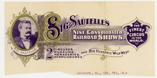 Sig Sautelle 1904 Wild West Show Railroad Circus Magician Ventriloquist J9669 picture