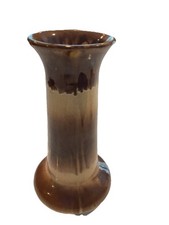 MCM Brown Drip Glaze Vase Pottery picture