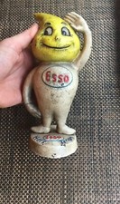 Cast Iron Esso Piggy Bank Oil Gas Station Coal Collector 3+LB Herr Tropf Garage picture
