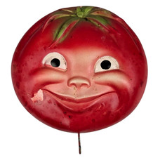 Vintage 1959 Miller Studio Anthropomorphic Tomato Chalkware Wall Plaque Kitsch picture