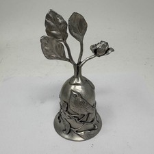Vintage 1992 Seagull Pewter Bird & Rose Decorative Bell Nature Theme Canada picture