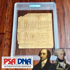 MARQUIS DE LAFAYETTE & ALBERT GALLATIN 2x Autograph EMIGRANT Letter Signed * PSA picture