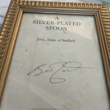 John, Duke Of Bedford Autograph Title Page of “A Silver Played Spoon”, 1959 picture