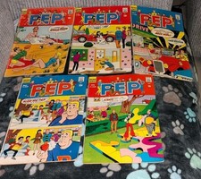 Vintage 1960s 70s Lot of 5 PEP Archie Comic Books Readers B140 picture