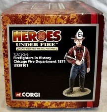 Corgi Heroes Under Fire Chicago Fire Dept 1871 Firefighter 1:32 USS9101 picture