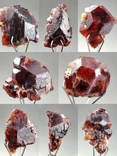 57-gm Natural Etched Spessartine Garnet Gemmy Crystals (10 Pcs) Lot - Pakistan. picture