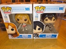Funk Pop Sword Art Online Set Of 2 ( Asuna #989 And Kirito #990 ) picture
