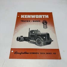 Kenworth 522 Trucks Buses Specifications Brochure Vintage Semi Truck picture