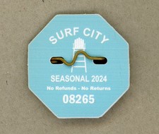 2024 SURF CITY LBI NEW JERSEY SEASONAL BEACH BADGE / TAG WITH PIN picture