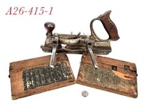 nice used shape STANLEY TOOLS 45 PLOW Combination plane w 2 cutter box irons picture