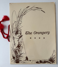 The Orangery Restaurant Menu Knoxville Tennessee 1980s picture