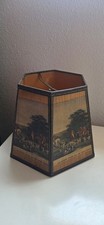Sir Richard Sutton & The Quorn Hounds 6 Sided Lamp Shade Vintage Brass Rare Find picture