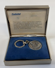 Vintage Sterling Silver Prudential Centennial 1875-1975 Keychain w/ Presentation picture