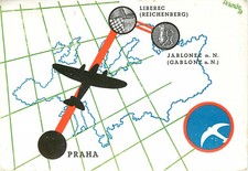 Postcard Czechoslovakian Ceskosloveske Statni Aerolinie Airlines CSA Aviation  picture