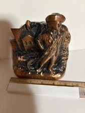 The Minute Man Copper Farmers and Merchants Bank of Highland Illinois COIN BANK picture