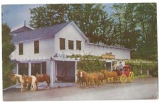 Los Olivos California c1950's Mattei's Tavern, Inn, horse drawn carriage picture