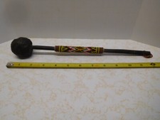 Vintage 13 inch South African Zulu Beaded War Club w/Bead. Hanger picture