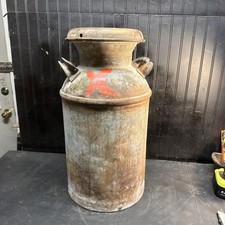 VINTAGE 10  GALLON STEEL  MILK CAN  FARM FRESH Pennsylvania Dairy picture