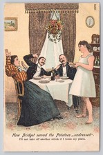 Vintage Humorous Postcard Maid Bridget 