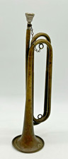 Vintage Rexcraft Solid Brass Regulation Boy Scout Bugle With Chain picture