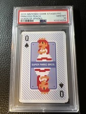 2015 NINTENDO MARIO STAGES PLAYING CARD VINTAGE PRINCESS PEACH QUEEN PSA 10 picture