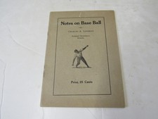 1921 Notes on Baseball by Charles Linehan picture
