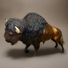 Excellent Large Breyer American Bison Bull Buffalo, Dark Brown 1970s Molding 76 picture