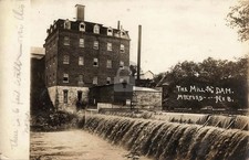 1911 Mill & Dam Milford Nebraska Flood Water RPPC Photo Postcard COPY picture