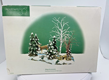 DEPT 56 VILLAGE WOODLAND ANIMALS AT MILL CREEK 52720 ADD 2 SIDES TO MILL CREEK picture