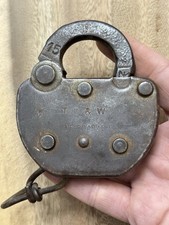 Vintage Old Adlake TP&W Toledo Peoria Western Padlock No Key picture