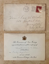 RARE INVITATION TO THE NEW JERSEY SUMMER CAPITAL AT SEA GIRT BEACH AUG.1,1913 picture