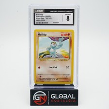 Machop #52 Base Set 4th Print 1999-2000 Pokemon WOTC POP 6 CGC 8 picture