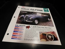 1953-1955 Sunbeam Alpine Spec Sheet Brochure Photo Poster 1954 picture