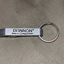 Vintage Dannon Keychain - Advertising USA CRAFTED Key Chain W/Opener  NOS picture