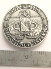 1st Battalion - 507th Parachute Infantry - Airborne School - Challenge Coin picture