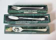 Vintage International Silver Co. Silverplated Hostess Serving Set Large 3-Pc picture