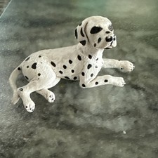 Schleich 1997 DALMATIAN LAYING DOWN Dog Figure Retired 16319 Pet Figurine Toy picture