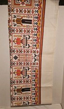 Elite Creation Vintage Country Tablecloth 83” L x 60”W Linen Cotton Poland MCM picture