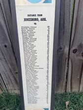 Early 70’s Pepsi Vintage Mileage Advertising Sign Distance From Jonesboro, Ark. picture